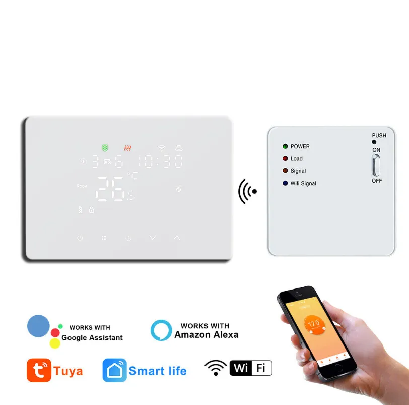 Мягкий-Дисплей Термостат газового котла Zigbee