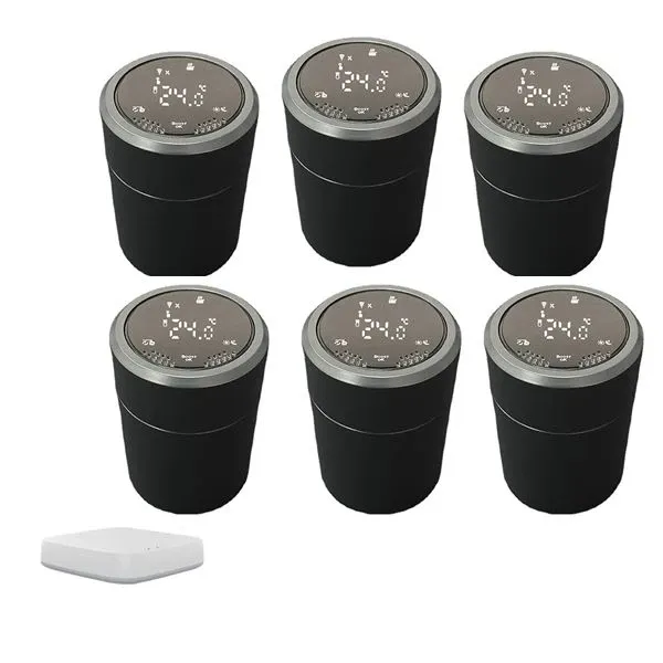 Черный термостатический радиаторный клапан